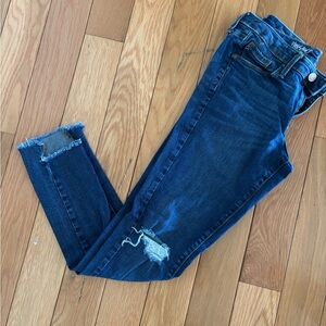 Massimo Denim Women's Blue Distressed Jeans Size 00